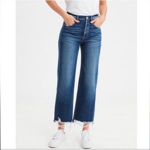 American Eagle Outfitters Blue Cropped Jeans